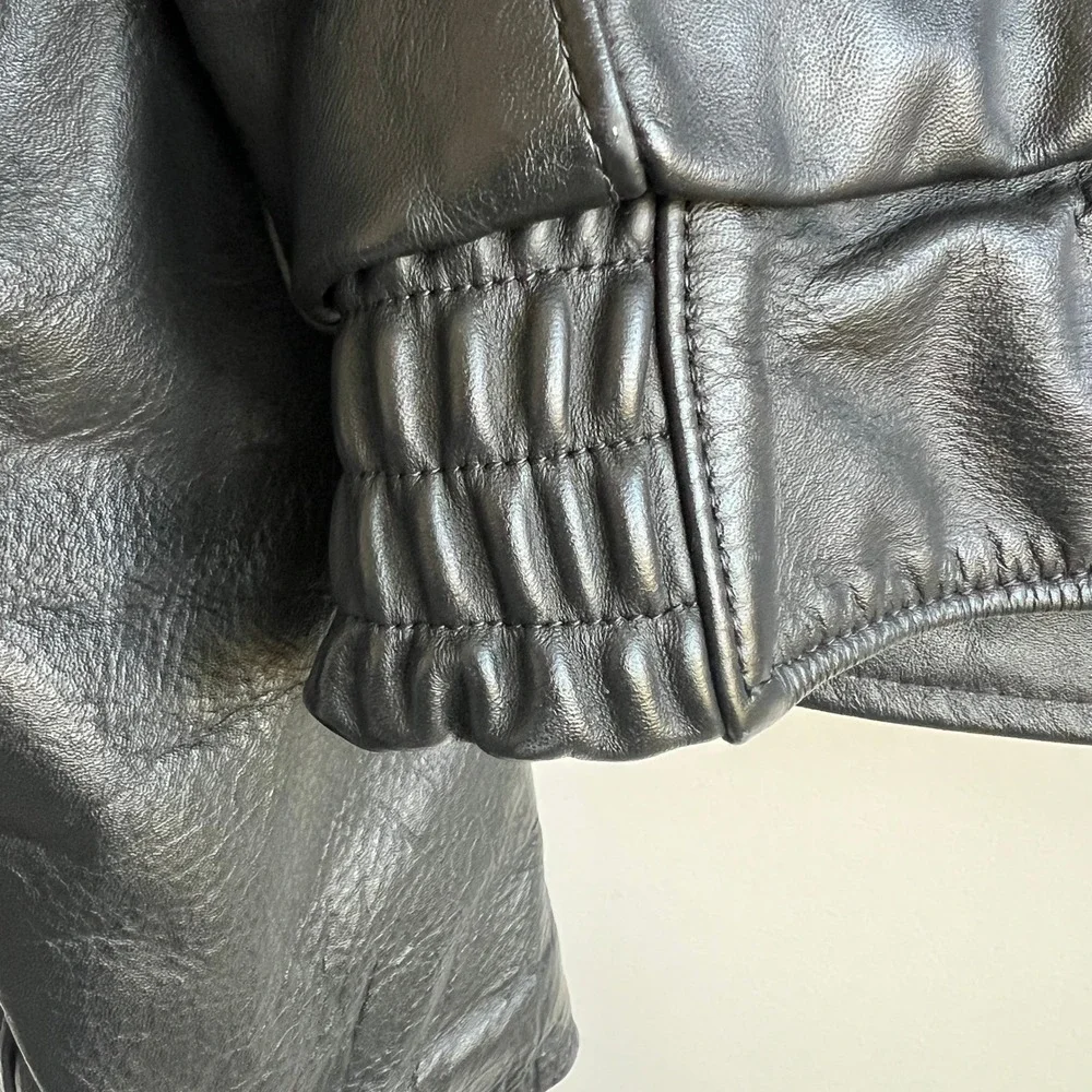 Taylors Leatherwear Mens Black Leather Police Jacket‎ Thinsulate Size 42 S USA